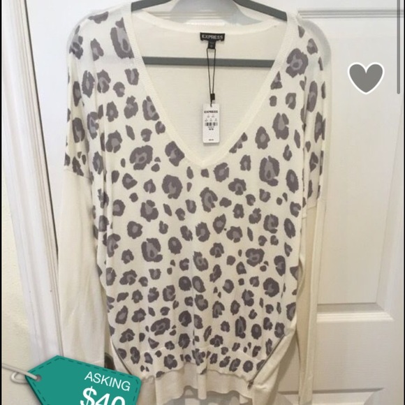 Express white sweater