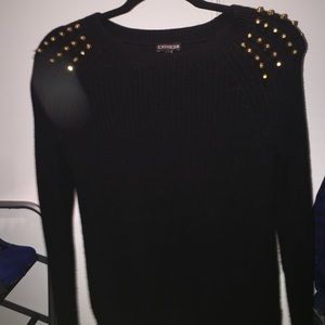 Express Knitted Sweater with Gold Detail
