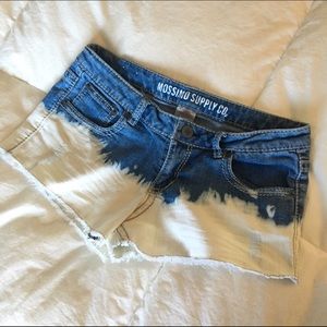 Bleached Ombre Jean Shorts