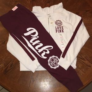 NWT Large PINK maroon outfit