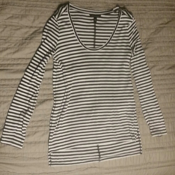Banana Republic black and white stripe top