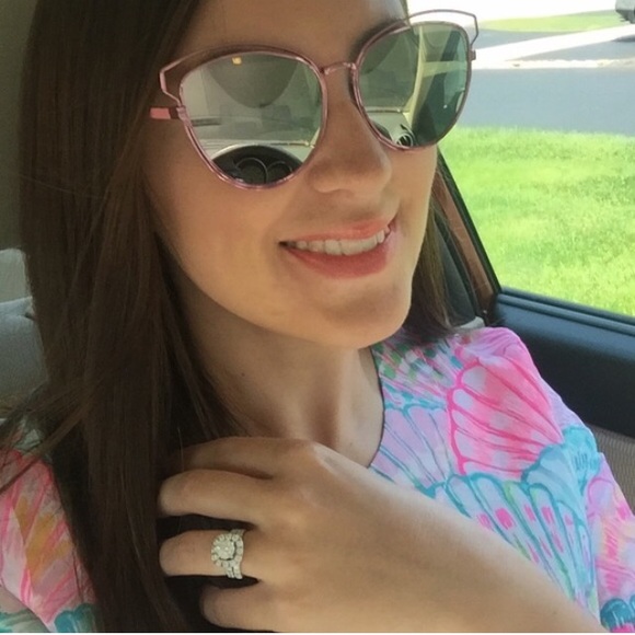 Cat eye mirror pink sunglasses - Picture 4 of 4