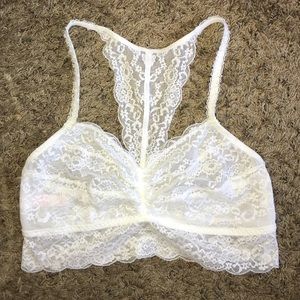 White Racerback Bralette PINK