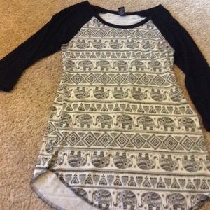 XS half sleeve elephant shirt