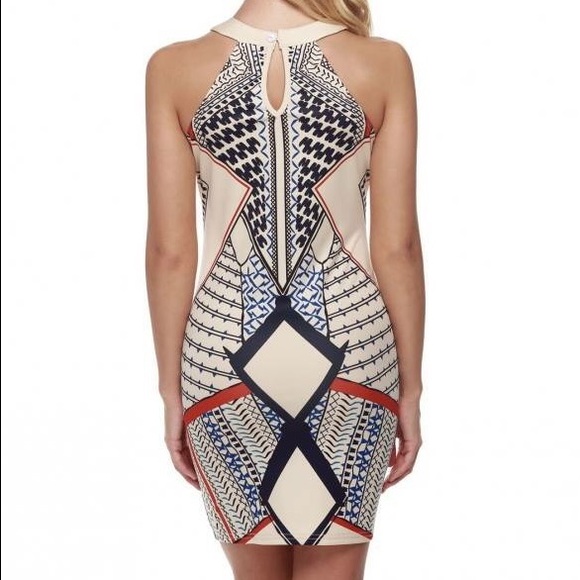 NWOT•MULTICOLOR HALTER MINI DRESS - Picture 2 of 3