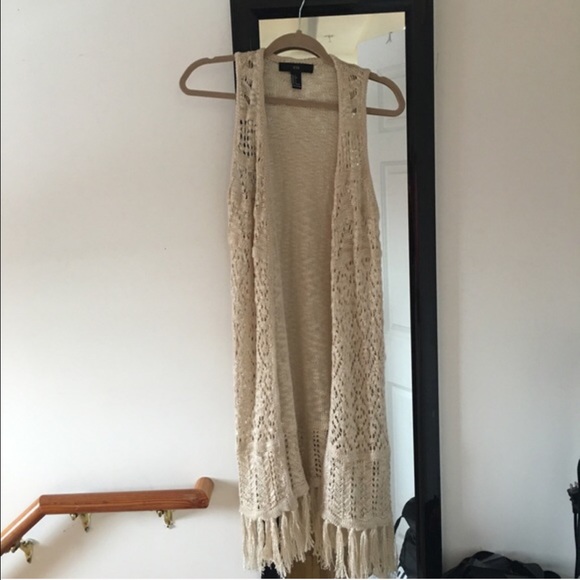 Cute extra soft long boho vest