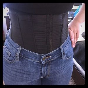 Black Satin Corset/ Waist Trainer