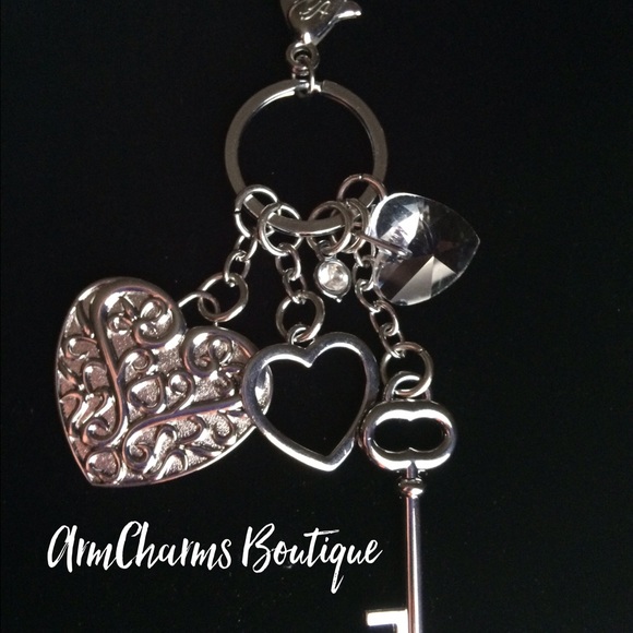 Hearts & Key Purse Jewelry Keychain