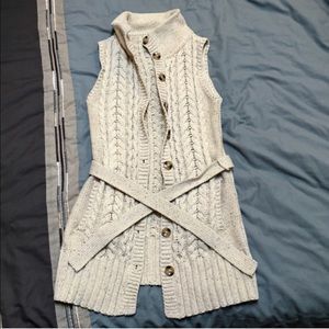 Ann Taylor sleeveless long cardigan