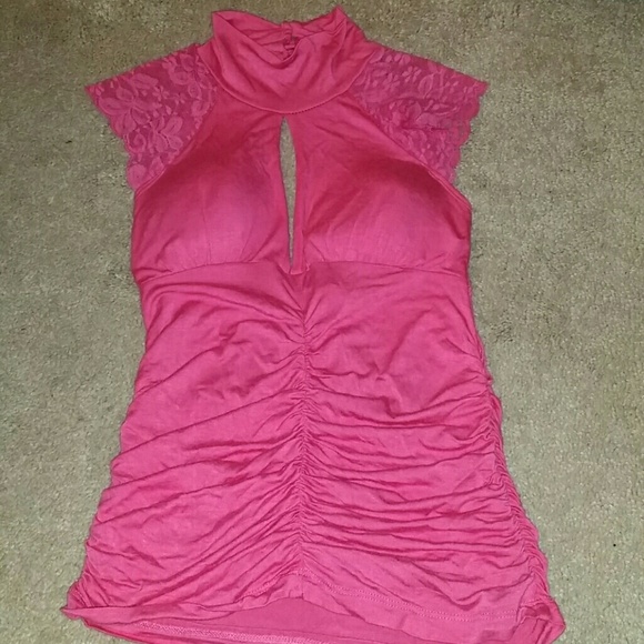 Cute mock neck dress shirt