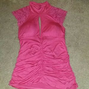 Cute mock neck dress shirt