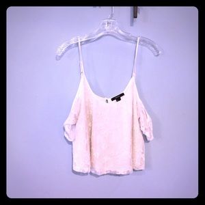 White Floral Crop Top