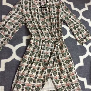 Long sleeve wrap floral dress