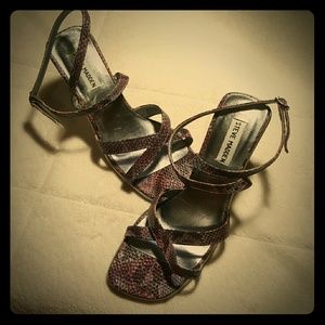 3" Steve Madden Snake Skin Ankle Strap Heels!
