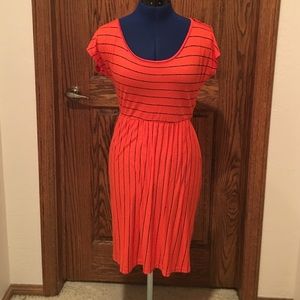 Orange Stripe Dress