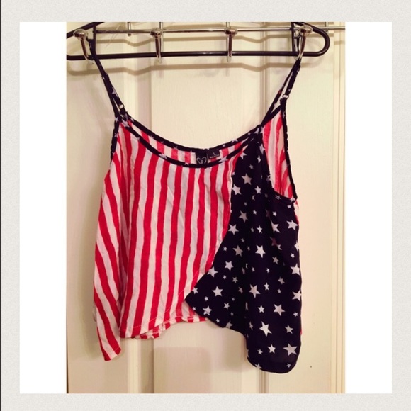 Windsor American Flag Crop Top - Picture 3 of 3