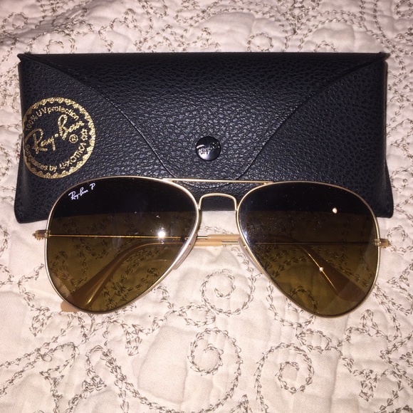 ❌❌RESERVED❌❌ Rayban Brown Polarized Aviators
