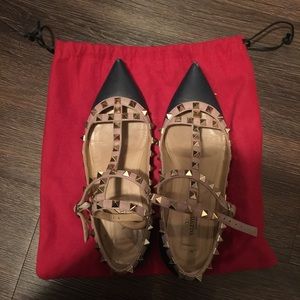 Valentino - Rockstud Caged Flat
