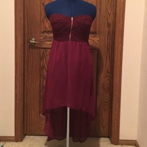 Strapless High Low Dress