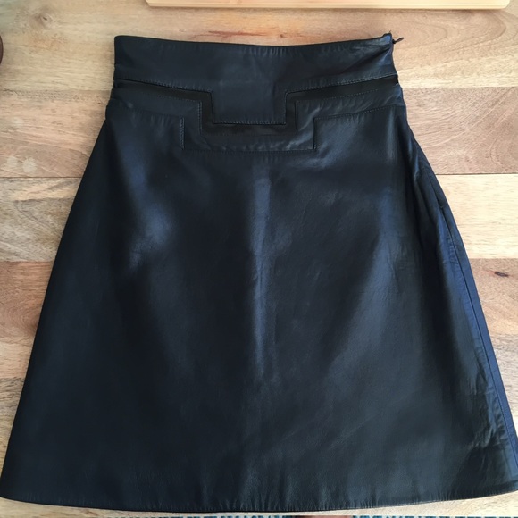 Versace leather mini skirt. 100% genuine leather.