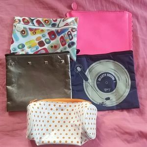 **NOW $5!!** Lot of 5 makeup bags. ALL 5 for $10!!