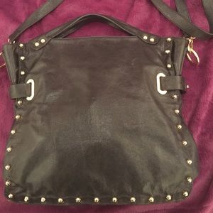 Lux black leather Vince Camuto bag