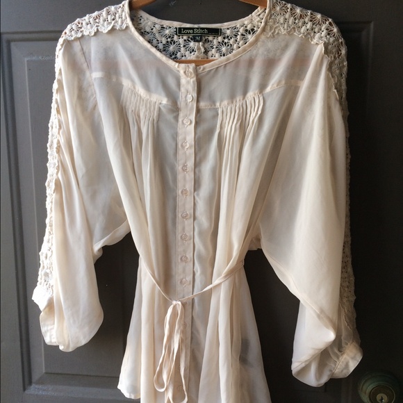 Creme Blouse by Love Stitch - Picture 1 of 4