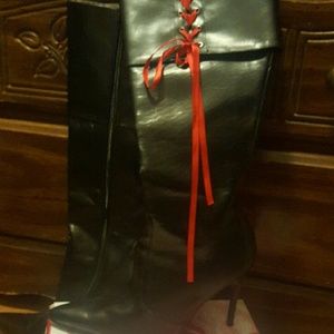 Cute black knee high boots