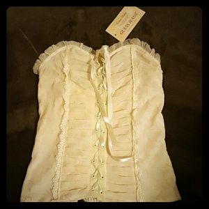 Lace up tube top by Guess