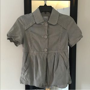 GAP pinstriped short sleeved jacket