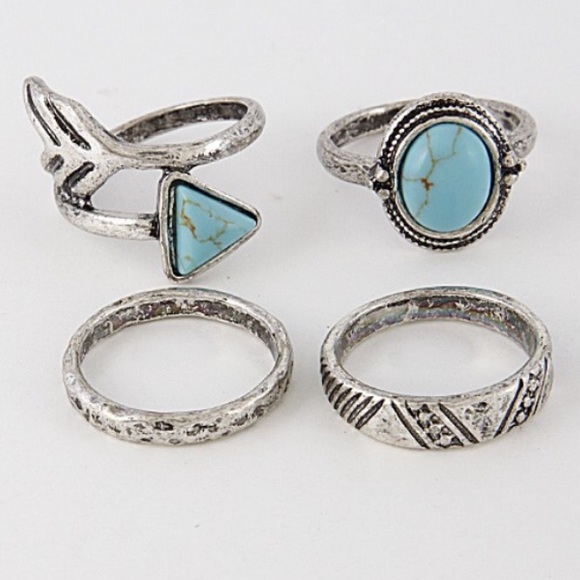 ✨Aztec Inspired Simple Ring Set - Picture 2 of 4