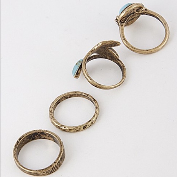 ✨Aztec Inspired Simple Ring Set - Picture 3 of 4