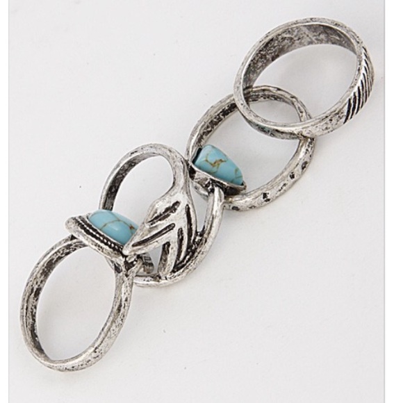 ✨Aztec Inspired Simple Ring Set - Picture 4 of 4