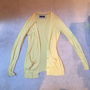 Yellow cardigan