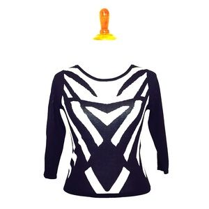 Arden B. Tiger Face Abstract Sweater