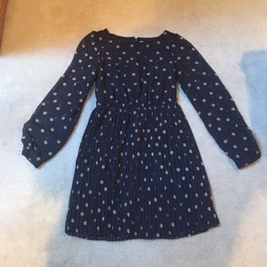 Long sleeve polka dot dress