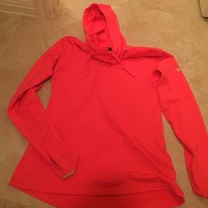 Bright coral Nike Dri Fit pullover