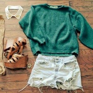 Mint green knit sweater