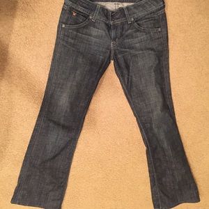 Hudson jeans 29 boot cut flap pockets - dark wash