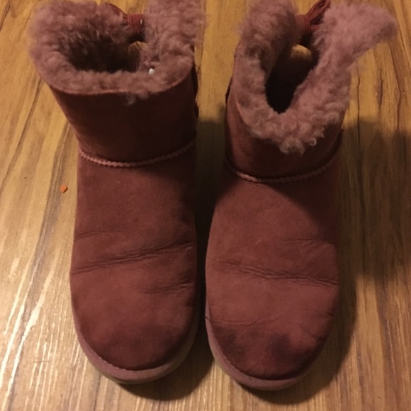 Pink maroon Ugg boots