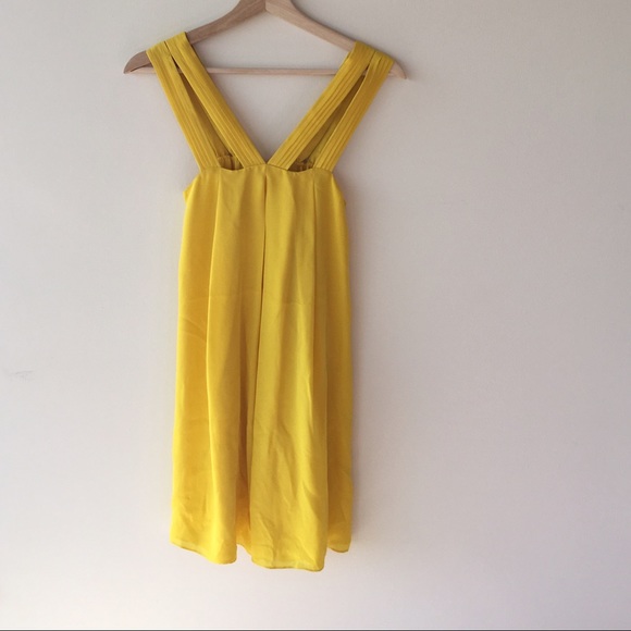 Alice+Olivia yellow double strap Silk mini dress🌾 - Picture 2 of 4
