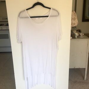 Split Side White Shirt