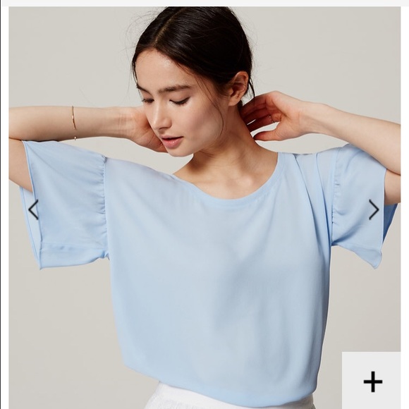 loft ruffle sleeve top