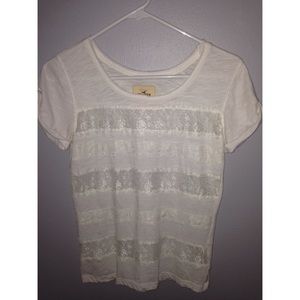 Hollister Lace T-Shirt. Size XS