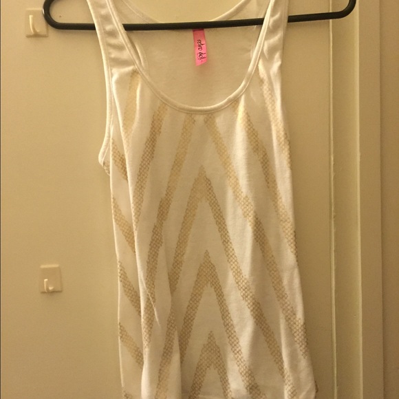 Gold and White Tank