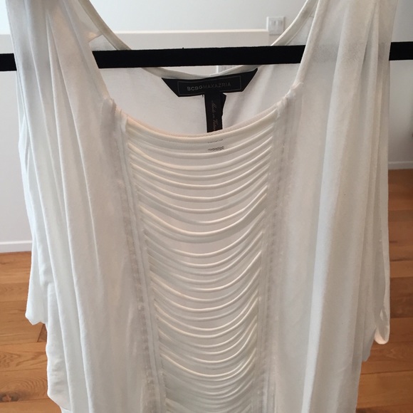 BCBG white, casual top