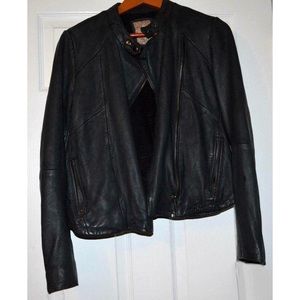 Free people leather motorcycle jacket