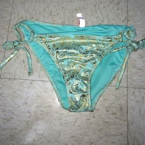 Teal sequenced baiting suit bottom