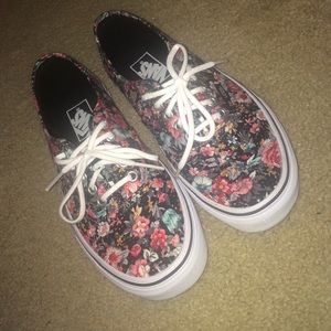 Flower print limited edition vans