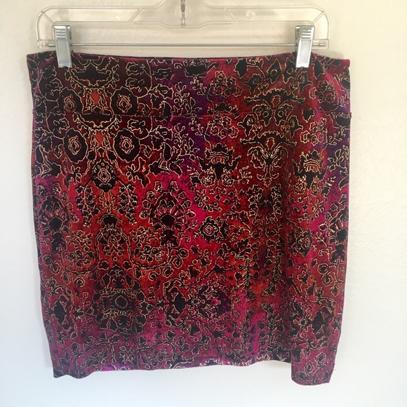 Velvet Baroque Pencil Skirt
